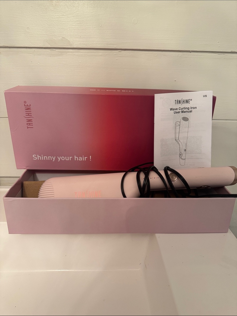 Pink Wave Curling Iron — Professional Pink Hair Styler